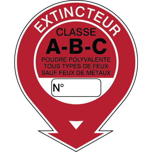 Panneau anti-incendie - Extincteur - Rigide