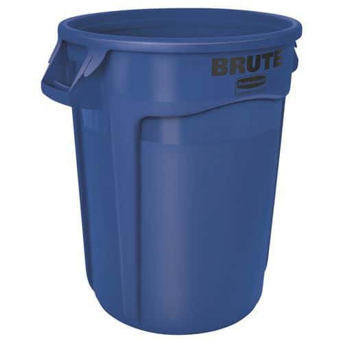 Conteneur rond Brute  avec conduits d'aération Bleu 121 L - Rubbermaid