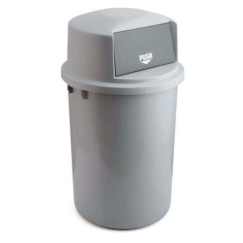 Conteneur en plastique avec couvercle volet abattant - 126 L