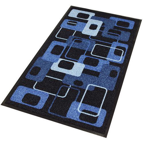 Tapis d'entrée décoratif zone de trafic peu intense Modern 70s Bleu - Notrax