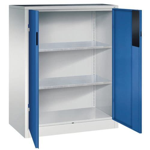 Armoire à portes battantes pour charges lourdes - 2 tablettes