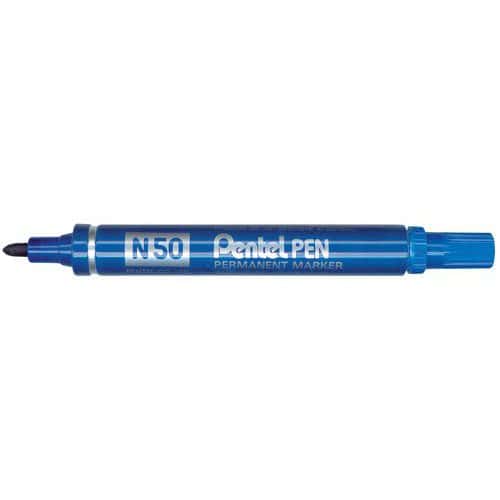 Marqueur permanent N50 - Pointe ogive - À capuchon - Pentel