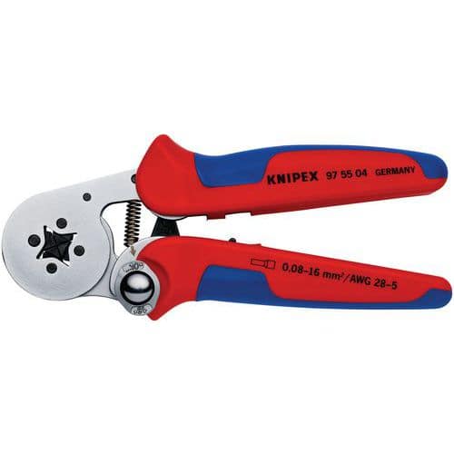 Pince à sertir automatique embouts de 0,08 à 16mm² chromée - KNIPEX