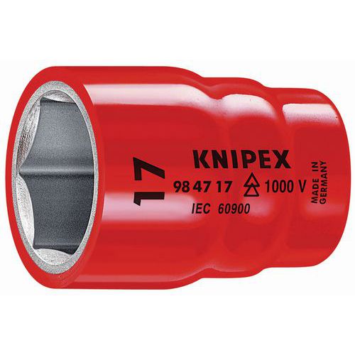 Dop voor ratel (dubbele zeskant) met binnenvierkant 1/2'' - Knipex