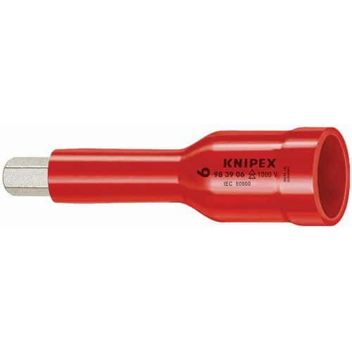 Dop voor ratel (dubbele zeskant) met binnenvierkant 1/2'' - Knipex