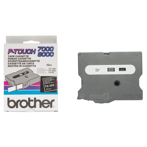 Cassette de ruban pour étiqueteuse Brother - Largeur 24 mm