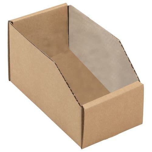 Bacs à bec carton kraft brun - Longueur 200 mm - 2,4 L