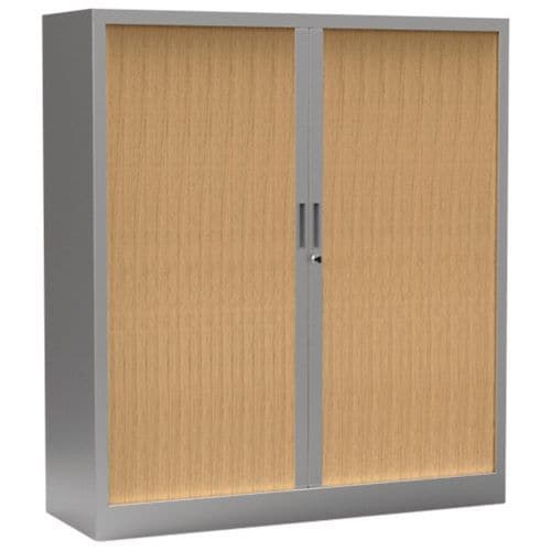 Armoire à rideaux Premium bicolore - Hauteur 136 cm