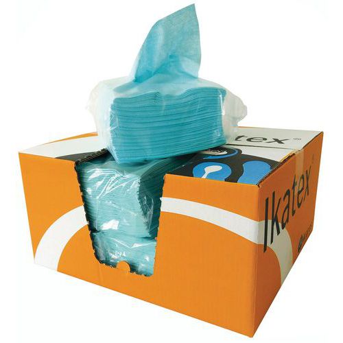 Poetsdoek nonwoven Ikatex - Zakdispenserdoos - 500 stuks