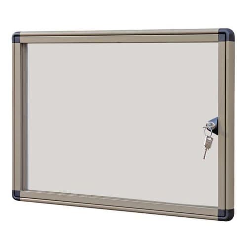 Buitenvitrine Alcor - Aluminium achterwand - Deur van plexiglas