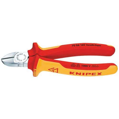 Pince coupante de côté chromée 125 mm _ 70 06 125 - Knipex