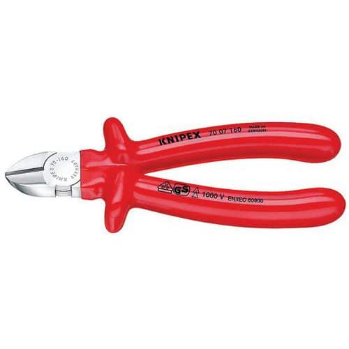 Pince coupante de côté chromée 180 mm _ 70 07 180 - Knipex