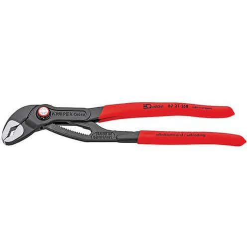 Pince KNIPEX Cobra® QuickSet grise atramentisée 250 mm _ 87 21 250 SB