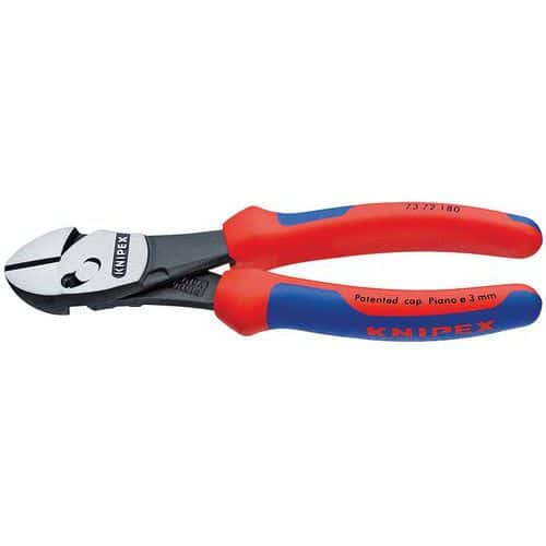 Zijsnijtang TwinForce® zwart geatramenteerd 180 mm _ 73 72 180 KNIPEX