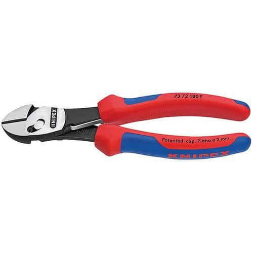 Pince coupante KNIPEX TwinForce® noire atramentisée 180 mm_73 72 180 F