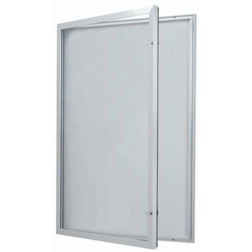 Buitenvitrine met draaideur - Aluminium achterwand - Deur van veiligheidsglas - Verschillend slot