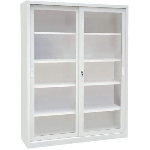 Armoire haute portes coulissantes CH - Transparente - L150 cm - Manutan Expert