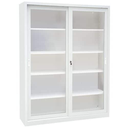 Armoire haute portes coulissantes CH - Transparente - L150 cm - Manutan Expert