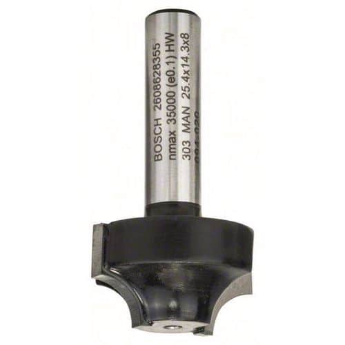 Profielfrees E 8 mm, R1 6,3 mm, D 25,4 mm, L 14 mm, G 46 mm - Bosch