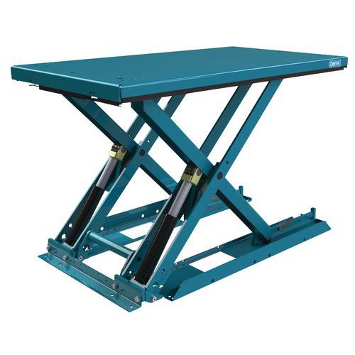 Extra platte, ergonomische en vaste handbediende heftafel MX-10 - hefvermogen 1000 kg