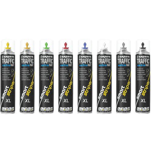 Lot de 6 aérosols Traffic Extra Paint XL 750 mL - Ampere System