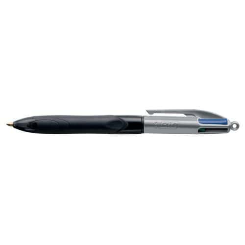 Stylo bille 4 couleurs rétractable Bic Grip Pro