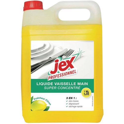 Liquide vaisselle main Jex Professionnel citron - Flacon 1 L ou bidon 5 L