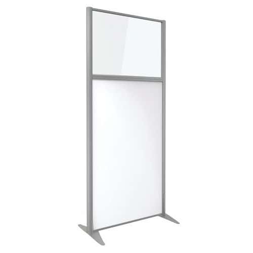 Scheidingswand KP+ - Melamine met glas - Hoogte 180 cm