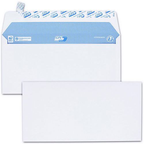 Extra witte envelop 100 g/m² - Doos 200 - GPV