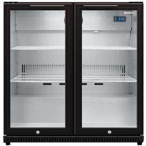 Frigo de bar avec porte vitrée - 2 portes vitrées, 186 litres - Husky.