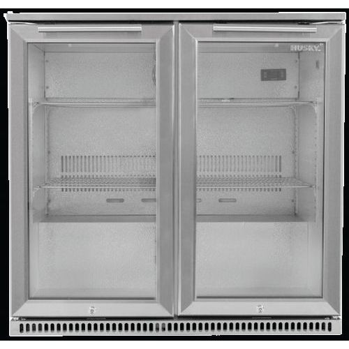 Frigo de bar avec porte vitrée - 2 portes vitrées, 189 litres - Husky.