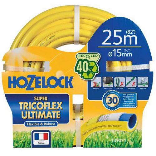 Sproeiset Super Tricoflex Ultimate geel ø 15 mm x 20 m - Hozelock