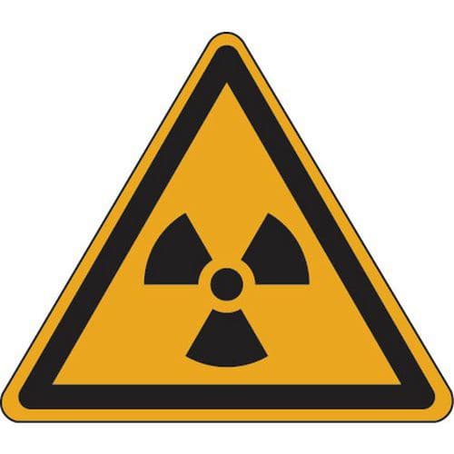 Panneau danger - Matières radioactives ou radiations ionisantes - Aluminium