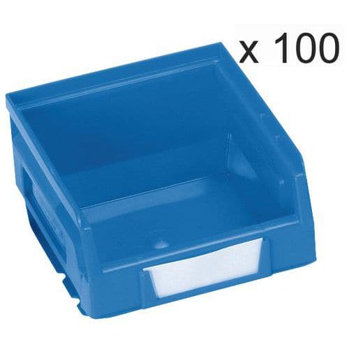 Set van 100 stapelbakken Kangourou - Lengte 103 mm - 0,7 L - Manutan Expert