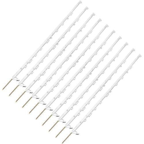 Piquet plastique standard 138 cm blanc 12 illets