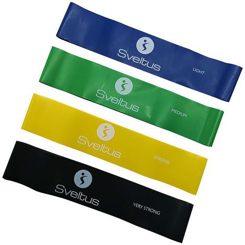 Weerstandsband aerobic latex - set van 4 – Sveltus