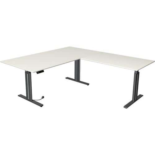 Bureau assis/debout Move 3 elegant, electr., L180xP80, ajout 100x60cm