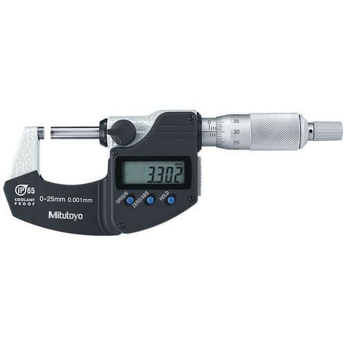 Waterdichte digitale micrometer - Capaciteit van 0 tot 25 mm