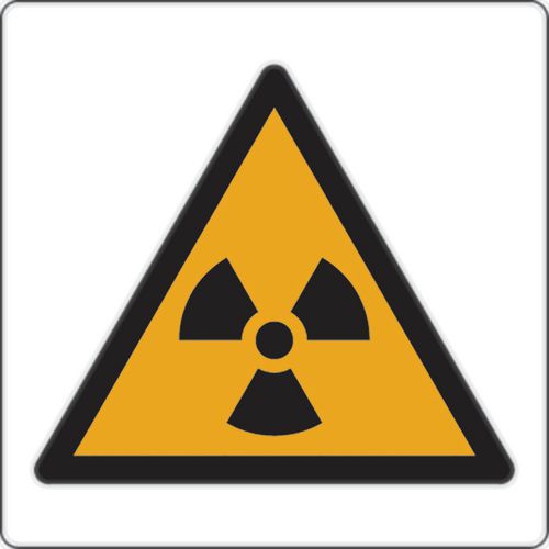 Panneau danger - Matières radioactives - Aluminium