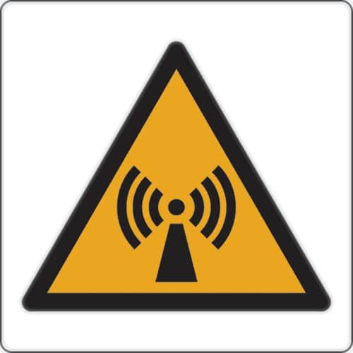 Panneau danger - Radiations non ionisantes - Aluminium