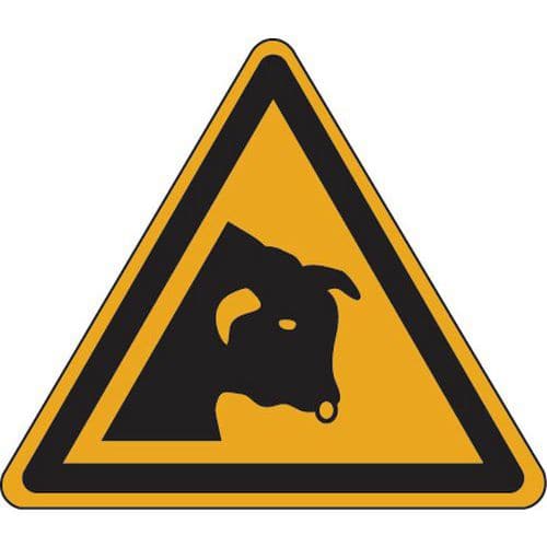 Waarschuwingsbord - Let op: stier - Aluminium