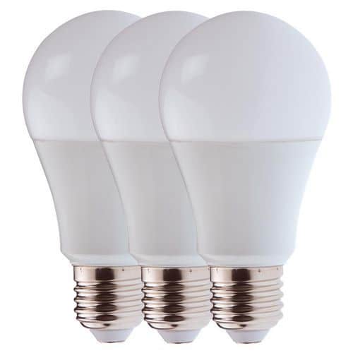 Set van 3 ledlampen standaard E27 11 W - Velamp