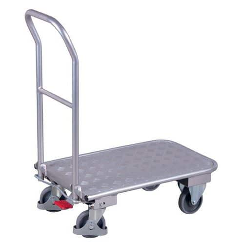 Ergonomische aluminium wagen - Neerklapbare beugel - Draagvermogen 150 kg