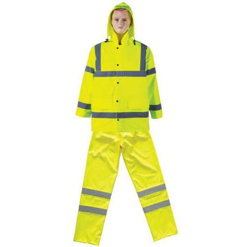 Ensemble de pluie haute visibilité Jaune - Manutan Expert