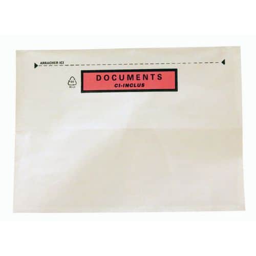 Pochette porte-documents Fast-List - Avec et sans impression - Polyéthylène supérieur