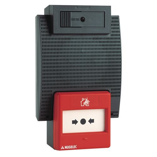 Coffret d'alarme incendie à pile