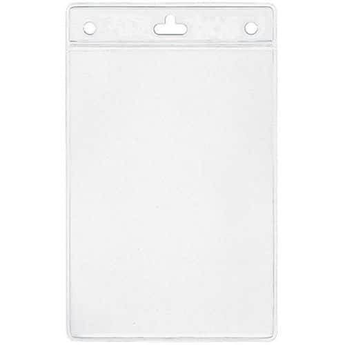 Porte-badge A6 souple transparent - Paquet de 100 - Sogedex