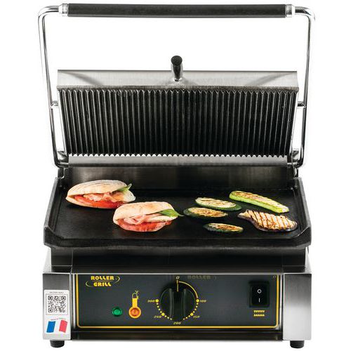 Contactgrill voor panini Roller met gietijzeren platen