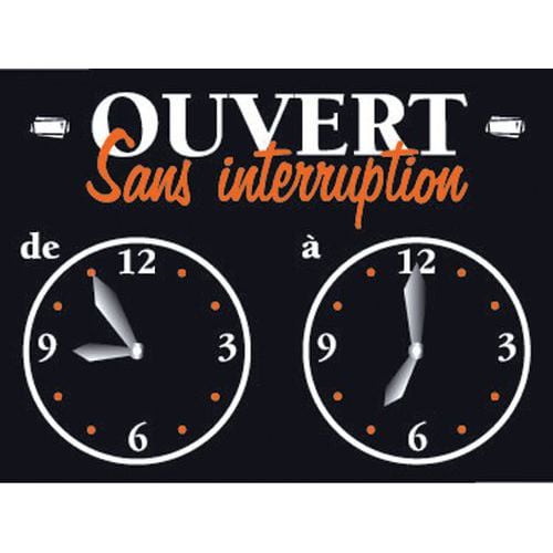 Pancarte ouvert sans interruption_Matfer