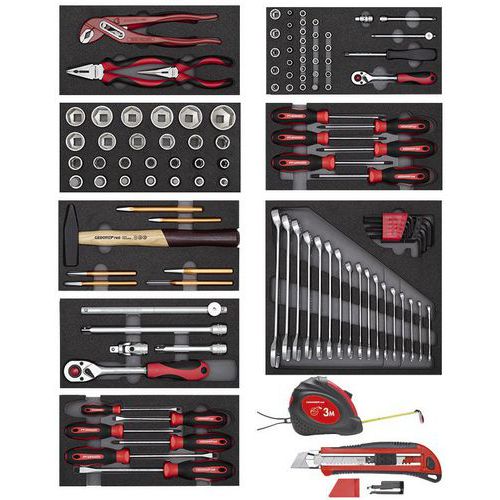 Jeu outils en modules 119 pièces R21010001 - GedoreRed